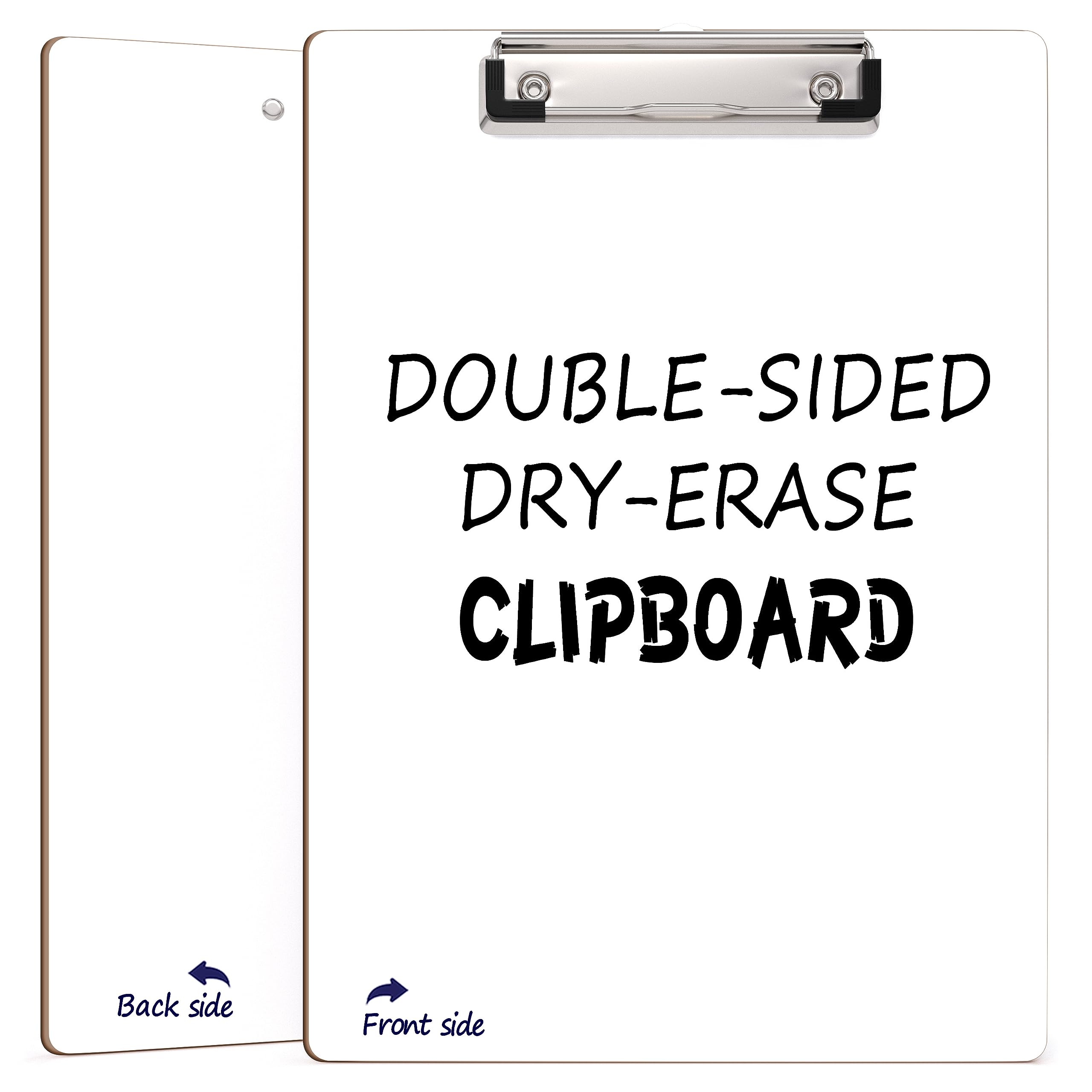 Scribbledo Dry Erase Clipboard Durable Double-Sided 9'X12' White Board Clipboard With Low Profile Clip White Clipboard For Sch