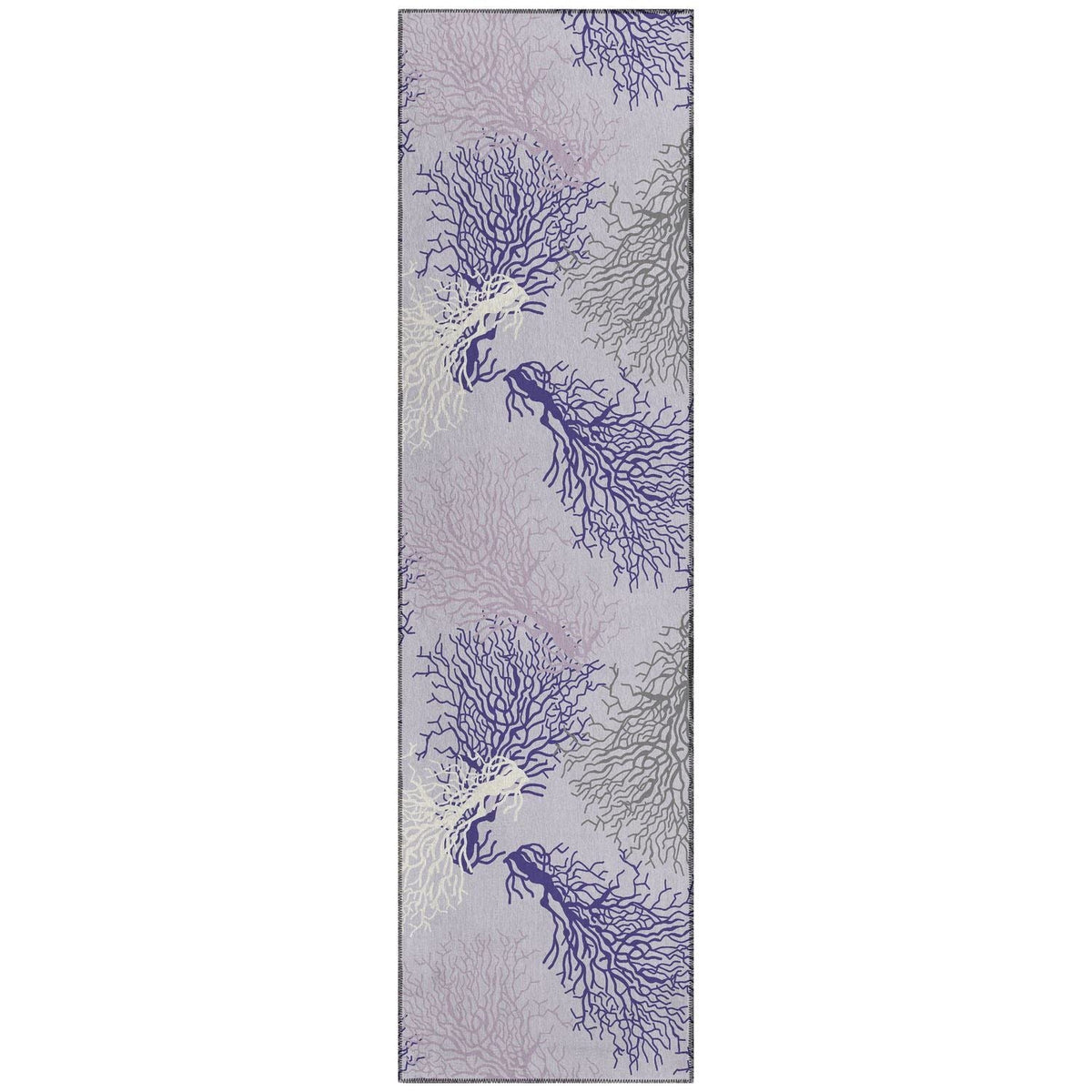 Seabreeze Sz3 Purple Coastal Rug Runner 2' 3&quot; X 7 ' 6&quot;