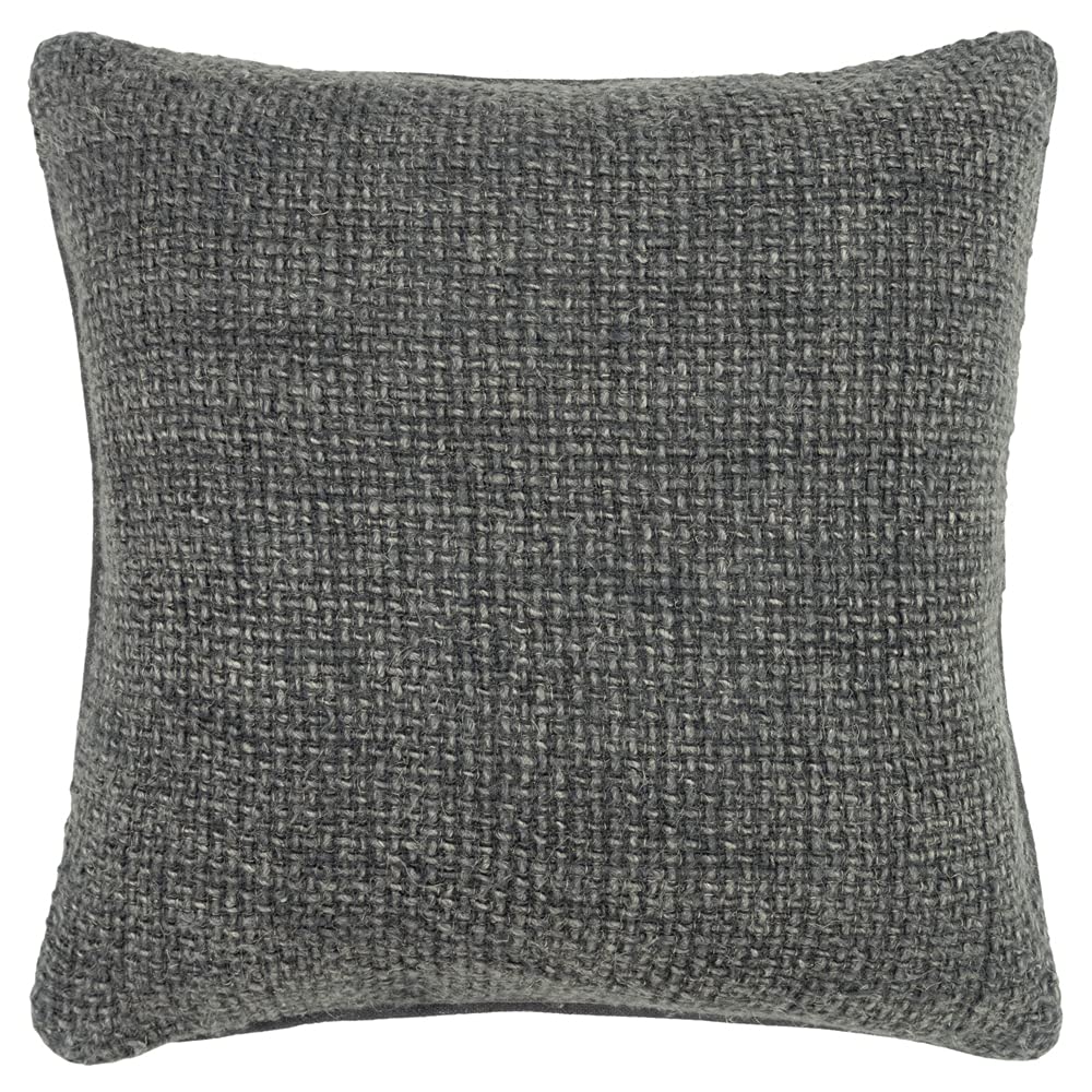 Rizzy Home Donny Osmond 20&quot;X20&quot; Poly Filled Pillow With Linen Cover In Charcoal