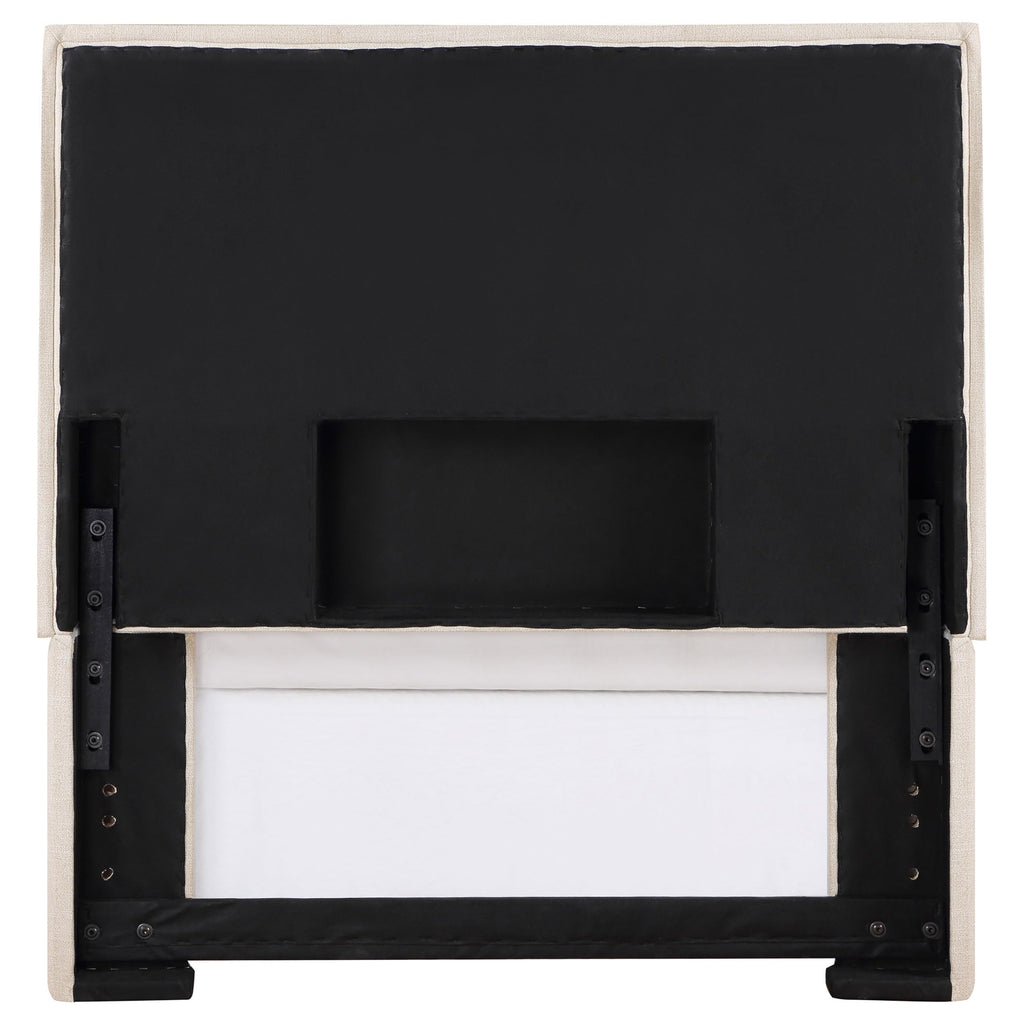 Coaster Home Furnishings Izzy Contemporary 47-inch Fabric Upholstered Panel Headboard for Bedroom Twin Size Sand 315985T