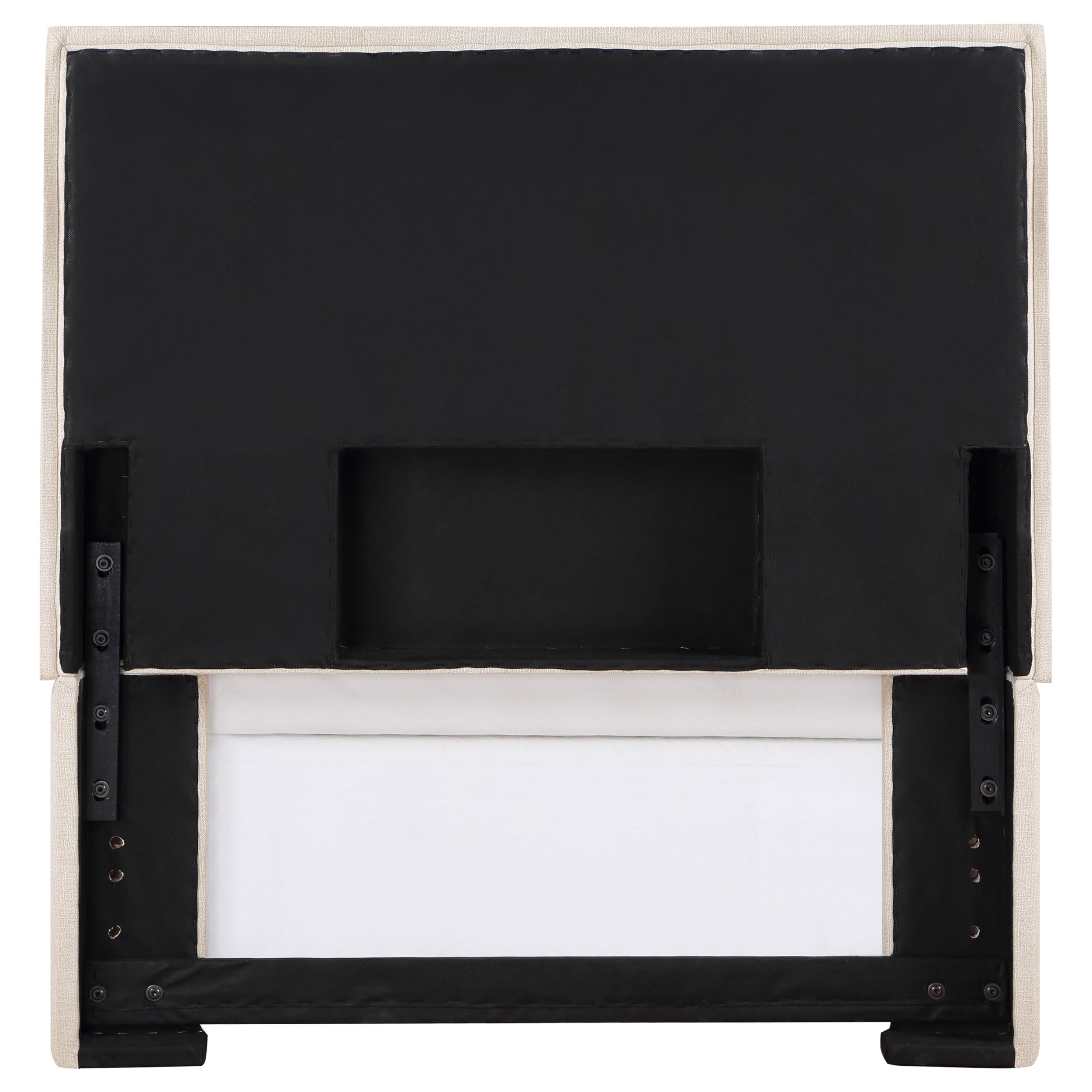 Coaster Home Furnishings Izzy Contemporary 47-inch Fabric Upholstered Panel Headboard for Bedroom Twin Size Sand 315985T