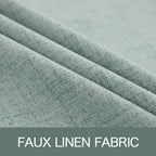 Miulee Linen Blackout Curtains And Drapes 100% Room Darken Thermal Insulated Grommet Window Panels With Coating 2 Pcs W 42 X L 84 Inches Seafoam Green