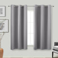 KOUFALL 54 Inch Curtains 2 Panel Set,Blackout Room Darkening Thermal Insulating Curtains for Winter Kitchen Bathroom,Light Grey,