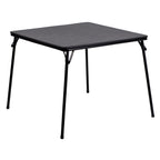 Flash Furniture Madelyn 33.5" Square Folding Multipurpose Card Table with Padded Vinyl Top, Portable Folding Game Table for 4 Players, Black