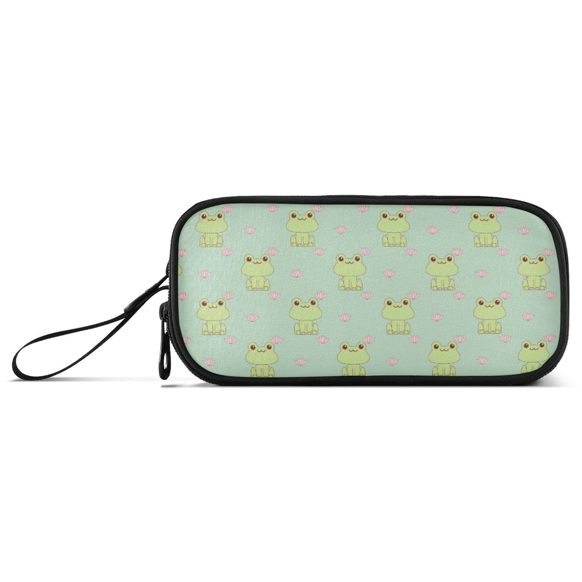 Fisyme Cute Frog Pencil Case Large Capacity Pen Box Makeup Pouch Holder Organizer Stationery Bag For Office School College Trava