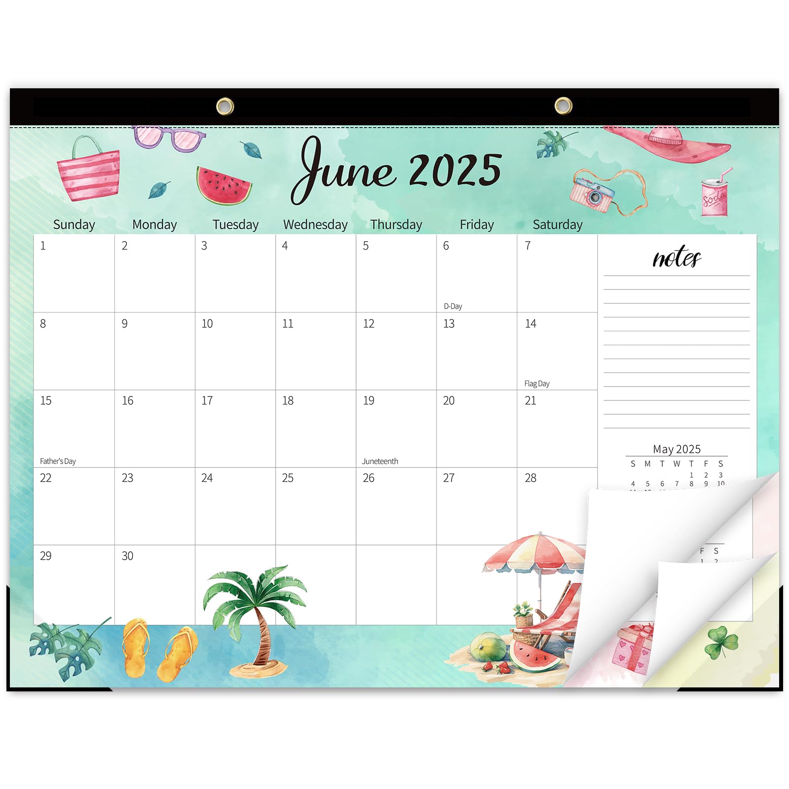 Guasslee Monthly Large Desk Calendar 2025-2026 - 19 Months 22 ' X 17 ' Calendar From Jun. 2025 To Dec. 2026, Large Monthly Pla