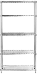 Amazon Basics 5-Shelf Adjustable, Heavy Duty Wide Storage Shelving Unit (350 lbs Loading Capacity per Shelf), Steel Organizer Wi