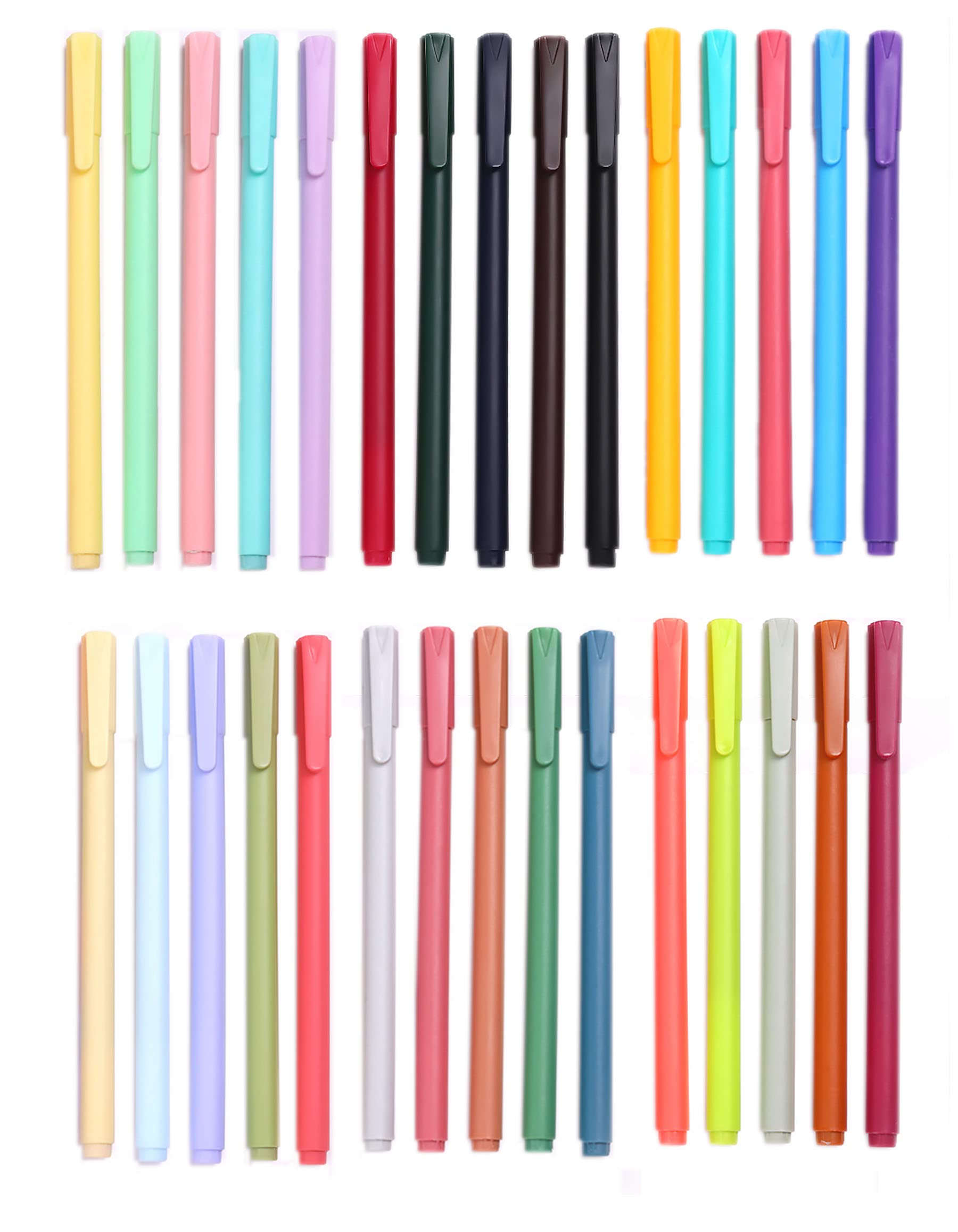 Yyaaloa 30 Colors Cute Pens Colorful Gel Ink Pen Fine Point Ink Pens For School Office Art Supplies Journaling, Drawing, Craft D