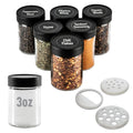 Allspice 3    Glass Spice Jars 3 Fluid Ounces- 6 Pack