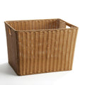 ZOOMELLA RattanLook Laundry Basket with Handles Woven Laundry Basket OpenTop Clothes Hamper with Handles Rectangular for Bathr