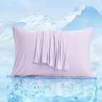 Cozy Bliss Cooling Pillowcases for Hot Sleepers, Q-Max 0.4 Queen Pillow Cases Envelope Closure for Night Sweats, Summer Breathab