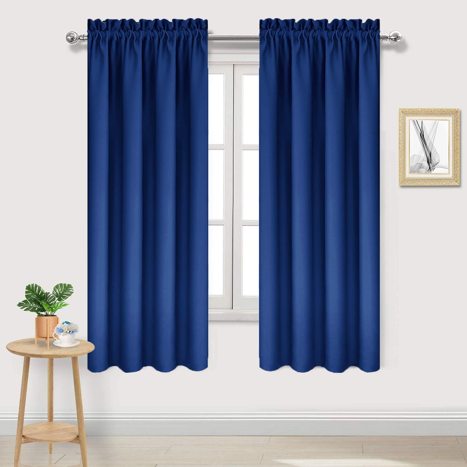Dwcn Blackout Curtains Room Darkening Thermal Insulated Bedroom Curtains Window Curtain Panels, 42 X 63 Inches Long, Set Of 2 Cl