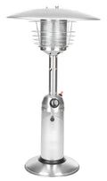 Fire Sense 60262 Portable Patio Heater Outdoor Tabletop Lightweight Propane 10,000 BTU Auto-Shutoff Valve CSA Approved - Stainle