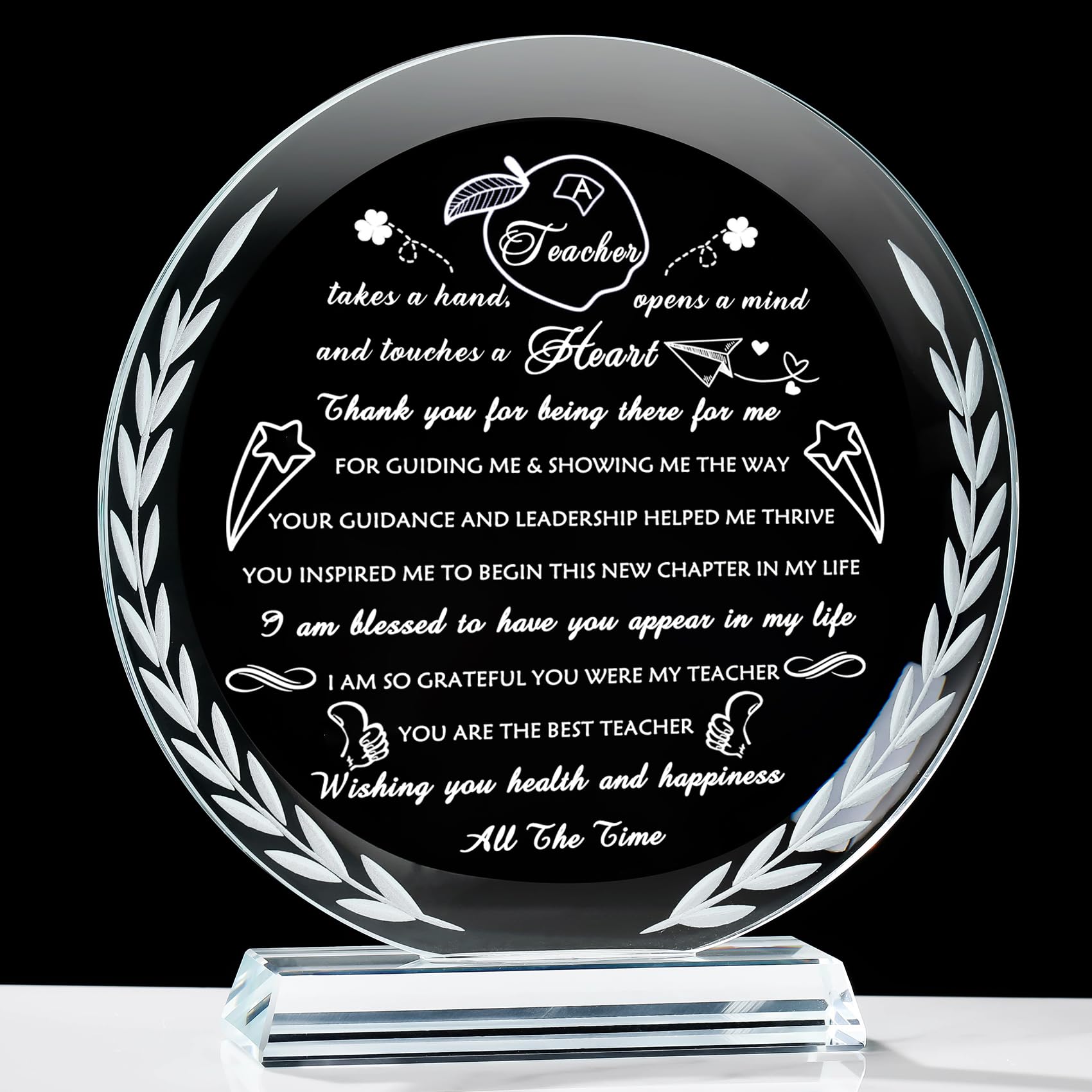 Ywhl Crystal Teacher Gifts For Women Men, Meaningful Thank You Teacher Appreciation Gifts On Birthday Christma Graduation, Best