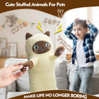 Nxnynz Long Cat Plush Pillow, 19.6In Cute Yellow Cat Plushie Stuffed Animals Body Pillow, Kawaii Kitten Soft Plushie Doll Toy Bi