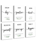 Drsoum Inspirational Wall Art Home Office Decor, Motivational Wall Decor for Bedroom Living Room Office Classroom, Positive Affi