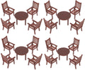 Garneck 4 Sets Miniature Dollhouse Table and Chairs Miniature Doll House Mini House Table and Chair Plastic Tiny Kitchen Furnitu