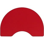 Flash Furniture Wren 48''W x 72''L Kidney Red HP Laminate Activity Table - Standard Height Adjustable Legs