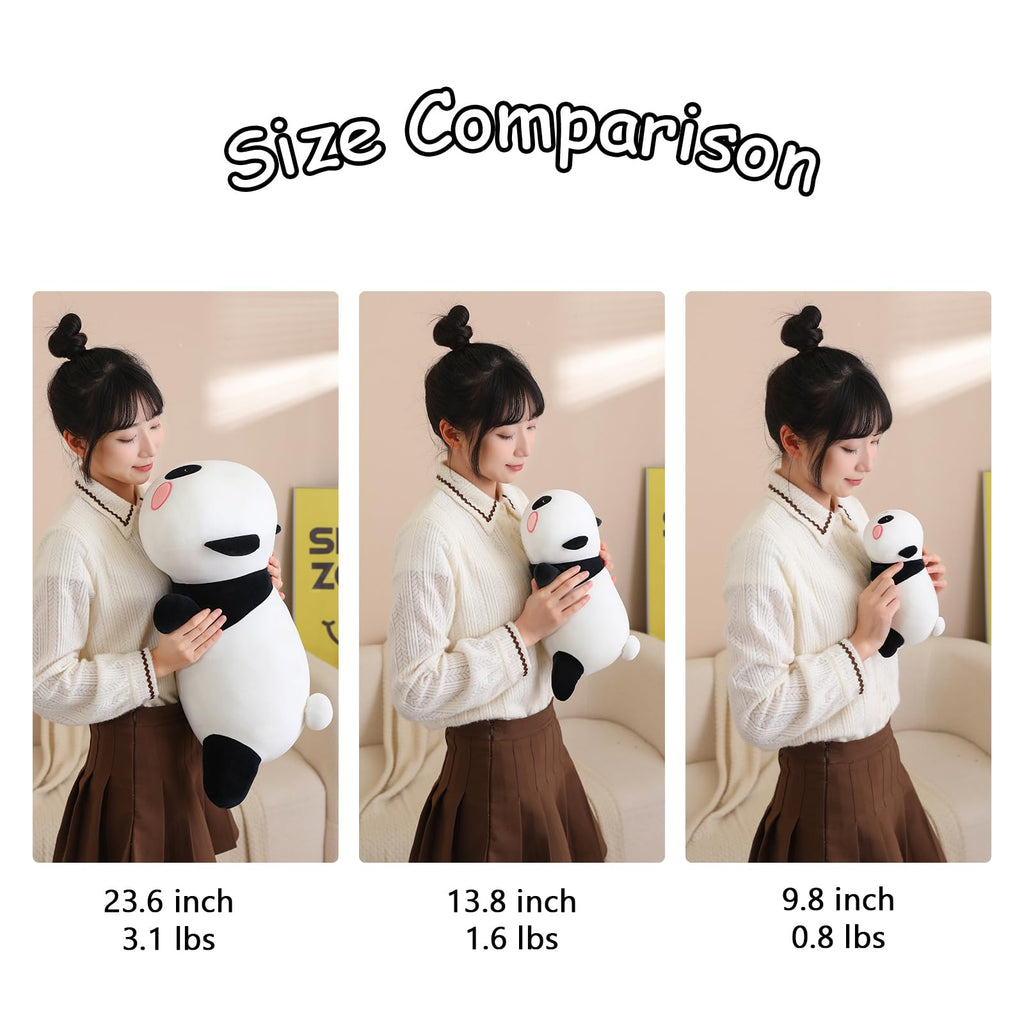 Sqeqe Weighted Panda Plush, Weighted Panda Stuffed Animal For Anxiety, Cute Panda Plushies Soft Panda Bear Pillow Toy Gift For K
