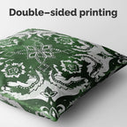 M-Qizi Green Throw Pillow Covers - Flannel Green Pillow Covers 18X18 Set Of 4, Decorative Green Pillow Covers, Chinoiserie Pillo