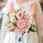 6 Pack Artificial Flowers, Fake Faux Peony Silk Hydrangea Plastic Carnations Daisy Realistic Flower Arrangements For Wedding Dec