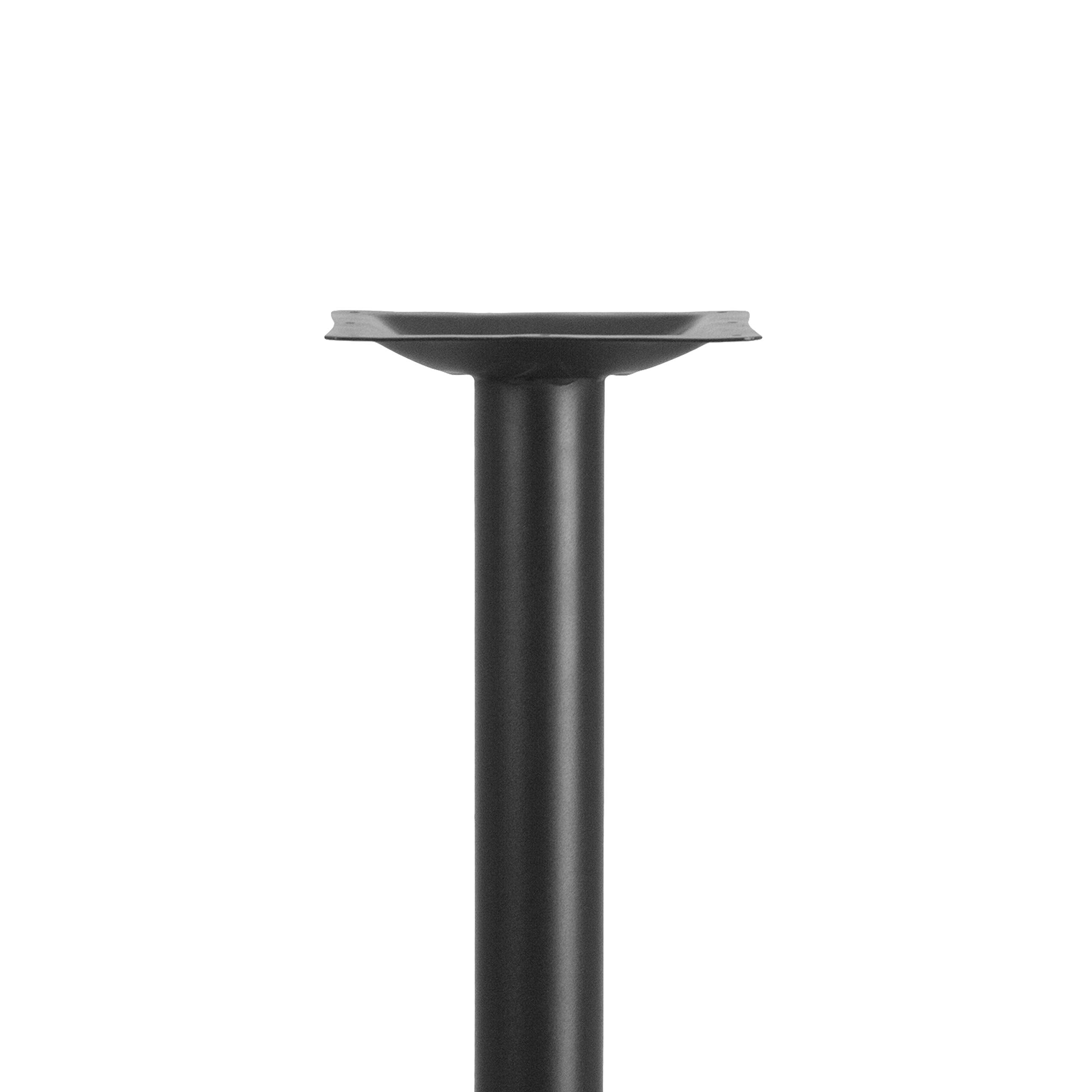 Flash Furniture 5" x 22" Restaurant Table T-Base with 3" Diameter Table Height Column, Commercial T-Base Cast Iron Restaurant Table Base, Black