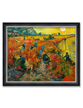 DECORARTS - The Red Vineyards by Vincent Van Gogh. Giclee Print Art Reproduction with matching Solid Wood Frame in Classical Sty