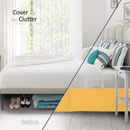 Nestl Yellow Twin Bed Skirt - Twin Size Bed Skirt 14 Inch Drop - Brushed Microfiber Bed Skirts - Hotel Quality Pleated Bed Skirt - Shrinkage & Fade Resistant