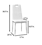 Best Master Furniture Crystal Dining Chairs Set Of 2, White