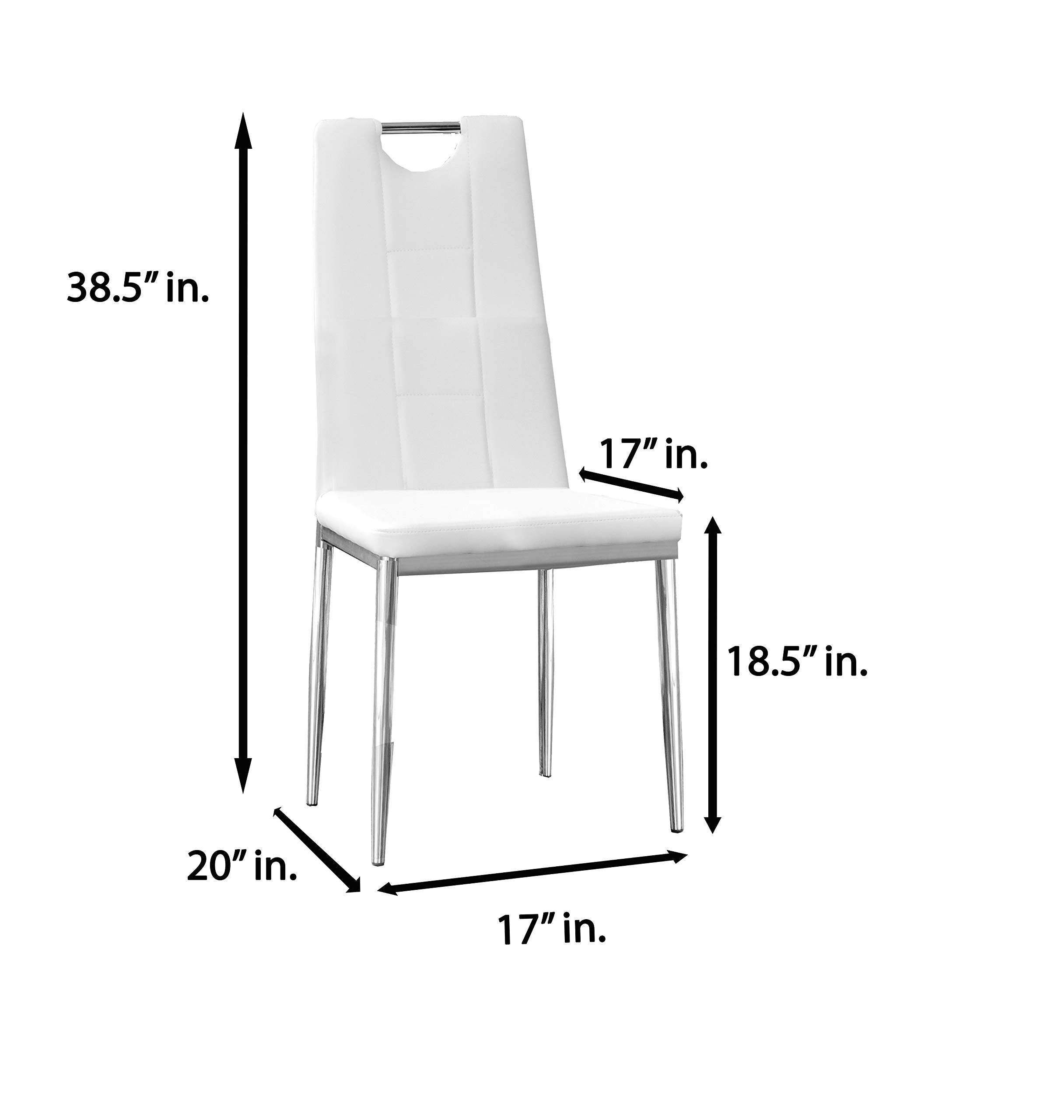 Best Master Furniture Crystal Dining Chairs Set Of 2, White