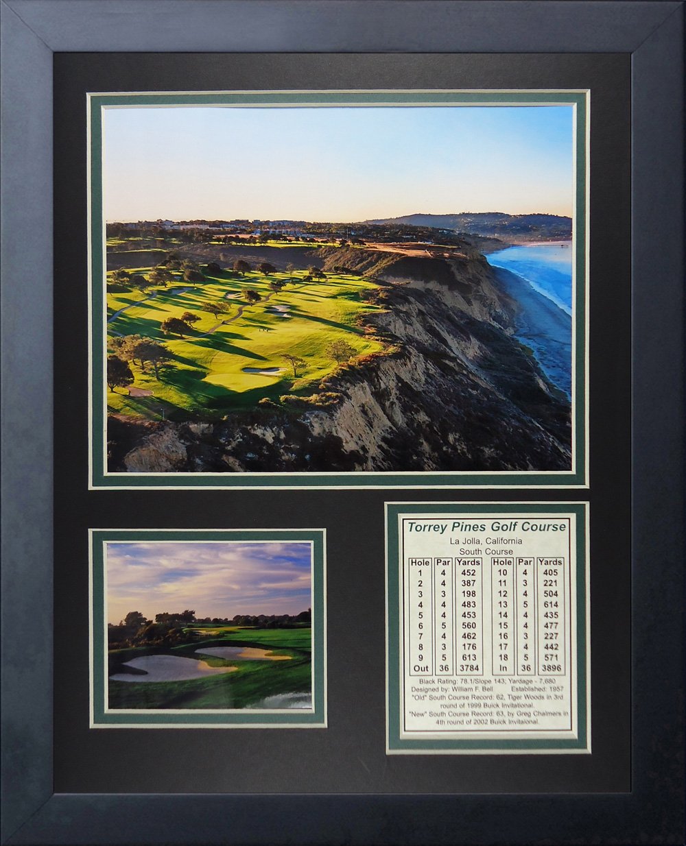 Legends Never Die Torrey Pines Golf Course I Aerial Collage Photo Frame, 11 x 14