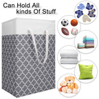 6 Pack Laundry Hamper 75L Collapsible Laundry Baskets With Long Handles Freestanding Dirty Clothes Hamper Waterproof Foldable La
