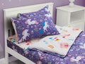 Meeting Story 3Pcs Kids Comforter Sets Zipper Bedding Set For Girls,Twin Kid Bedding Set Rainbow Comforter Unicorn Bedding Set F