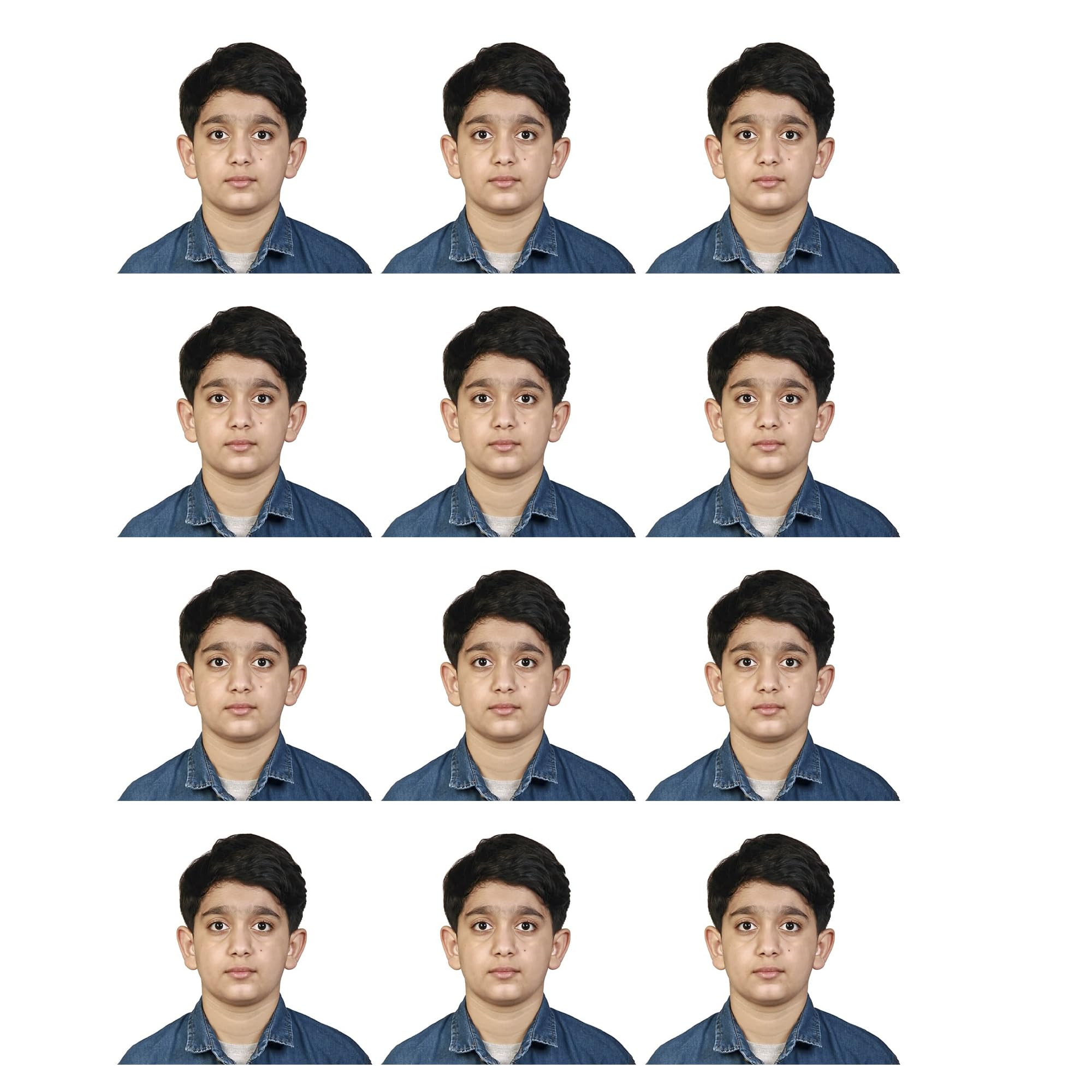 US Online Passport photo prints 2x2 inch, VISA, Citizenship, Immigration, Work Photos, green card photo (2 * 2 inch (12 pictures