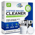 True Fresh Coffee Machine Cleaner & Descaler Tablets 25 Pack - Removes Limescale & Oils, Compatible with Keurig, Nespresso, Brev