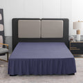 Navy Blue Bed Skirt Full Size Ruffled Bed Skirt With Split Corners, Full Bed Skirt 16 Inch Drop, Full Size Bed Skirt Black For R