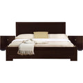 Camden Isle Trent Wooden Platform Bed in Espresso, King with 2 Nightstands