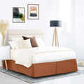 Nestl Rust Bed Skirt Cal King Size - Cal King Bed Skirt 14 Inch Drop - Brushed Microfiber Bed Skirts - Hotel Quality Pleated Bed