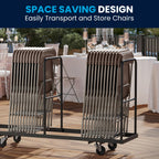 Hercules Series Premium Plastic Folding Chair [Set Of 2] Color: Brown