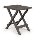 Camco 51881 Adirondack Portable Outdoor Folding Side Table, Perfect For The Beach, Camping, Picnics, Cookouts & More, Weatherpro