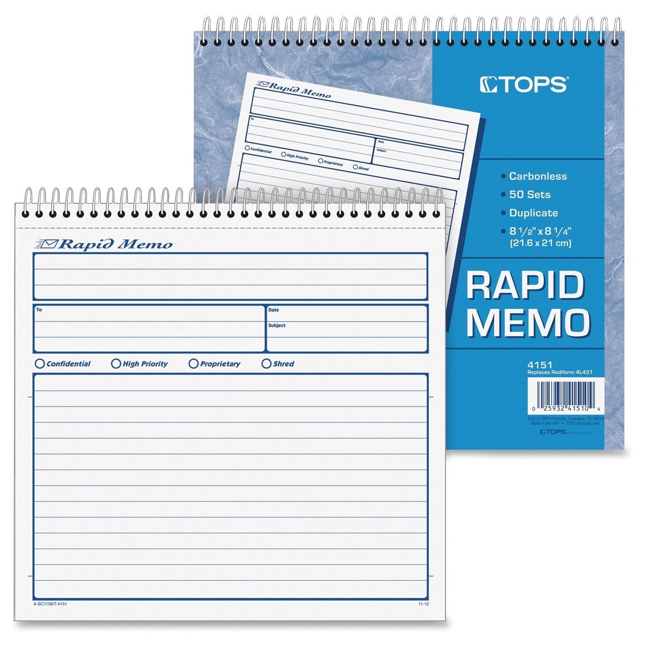 Tops Rapid Memo Book