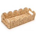 Toilet Paper Basket for Bathroom Scalloped Wicker Baskets Back of Toilet
