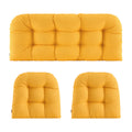 Zeolabs Wicker Chair Cushions Of 3 Pieces Waterproof Tufted Outdoor Seat Cushions For Patio Furniture Sofa Settee Couch,1 Lovese