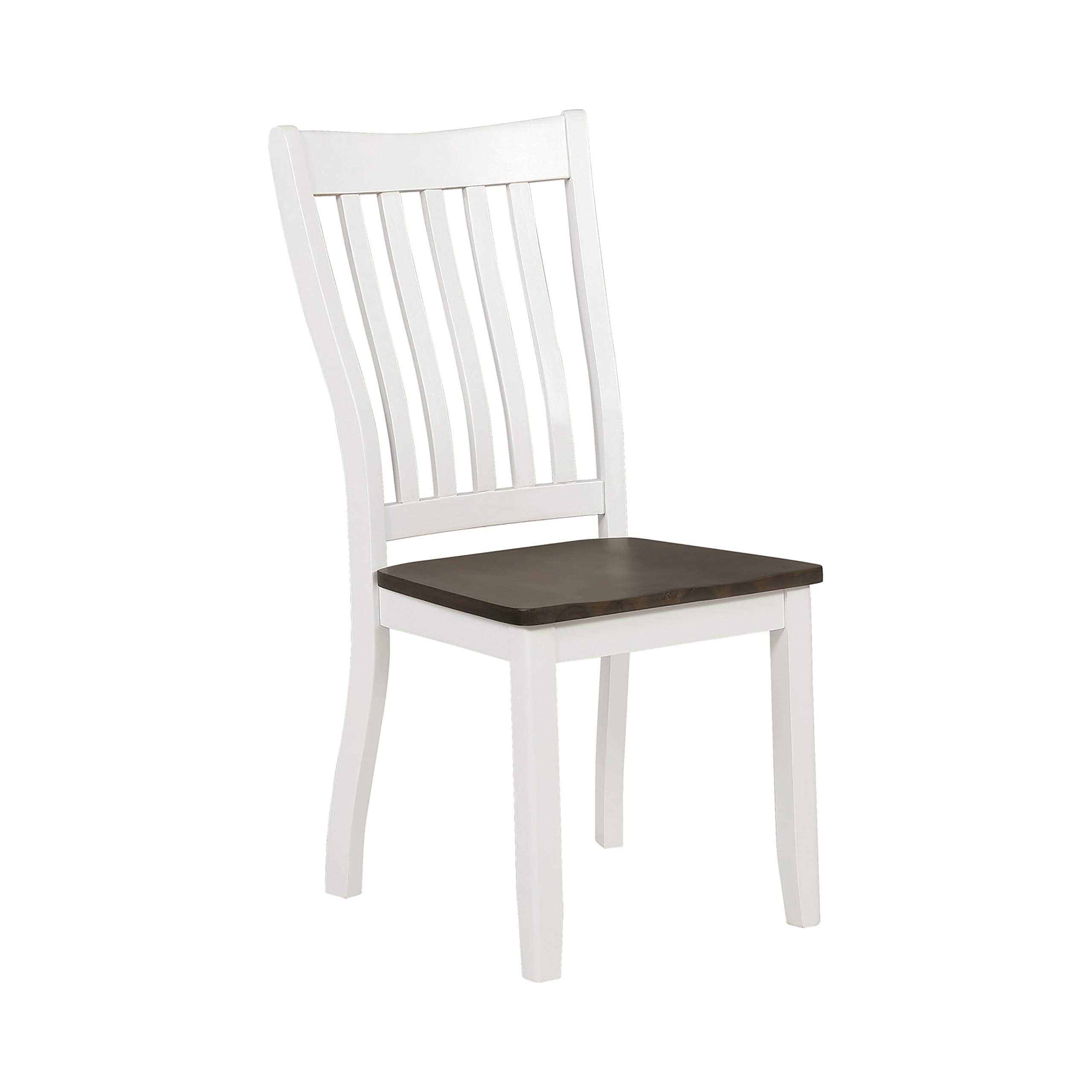 Coaster Home Furnishings Kingman Slat Back Espresso and White (Set of 2) Dining Chair (109542)