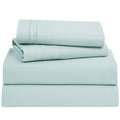 Clara Clark Bed Sheets, Premier 1800 Series 4 Piece Bed Sheet Set, Deep Pocket, Wrinkle, Fade, Stain Resistant, Luxury Soft Bedding Sheets & Pillowcases, Queen, Light Blue Aqua