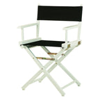 Casual Home 18" Director'S Chair White Frame With Black Canvas