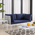 Modway EEI-4961-TAU-NAV Harmony Outdoor Patio Aluminum Loveseat, Taupe Navy