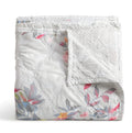Gtftyf Ac Comforter Cotton Microfibre Reversible Blanket, Soft Breathable, Floral Print, For Summer And Winter (Gray, Single)