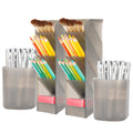 Wellerly 4 Pcs Pen Organizer, Desk Organization, Cute Desk Pencil Markers Cup Holder Storage Box Set Multi-Functional Stationary