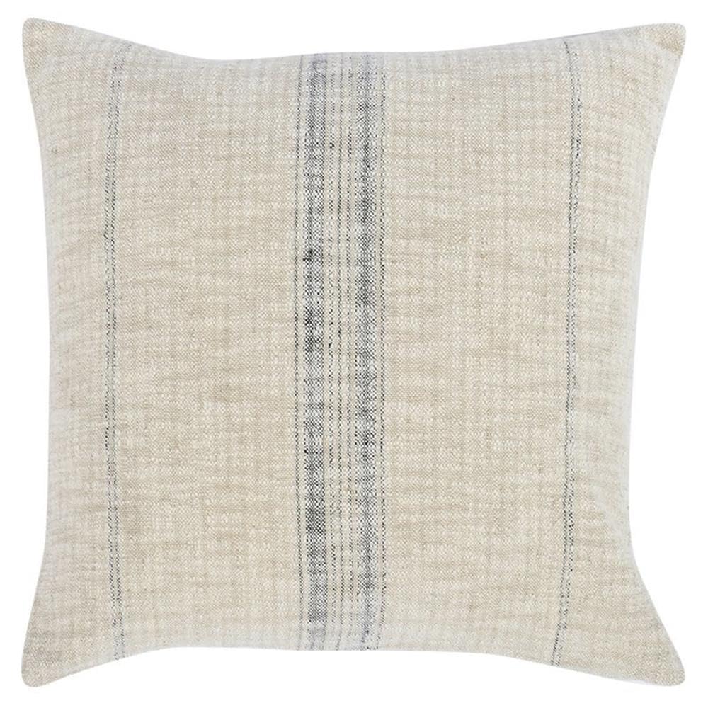 Kosas Home Tia 22X22 Square Cotton And Linen Throw Pillow In Natural/Black
